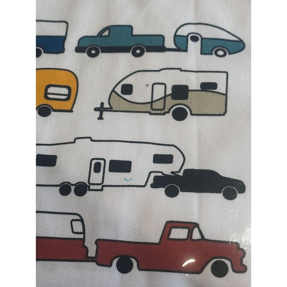 Retro Apron Camper Truck RV Pattern Kitchen Adults Cooking Baking Grilling - Picture 3 of 3